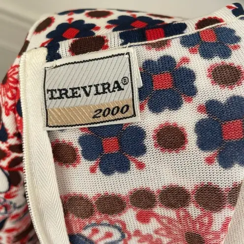 Vintage 70s Goldworm Italy Short Sleeve Mod Boho Print Dress M Brown Size M