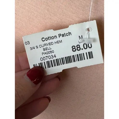 Lilla P Shirt Women Medium Pink Knit Curved Hem Bell Tee Athleisure Outdoor NWT