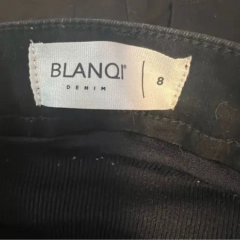 Blanqi Denim Maternity Postpartum Belly Support Skinny Jeans black Wash Size 8
