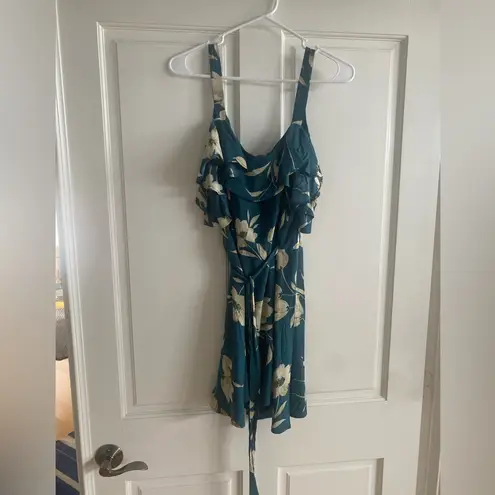 Privacy Please Revolve Hamlet Mini Wrap Dress in Sage Floral