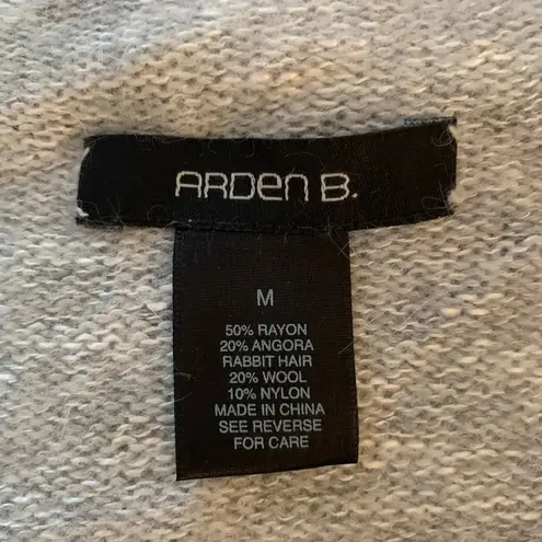 Arden B Gray 1/2 Sleeve Cowl Neck Sweater Size M