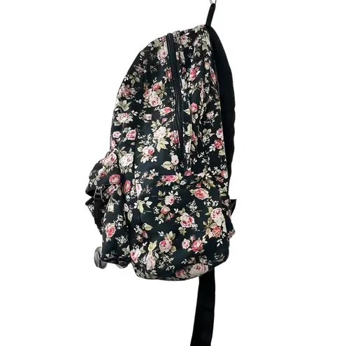 Vans  Off The Wall Backpack Black Floral Rose Patterned School Skate Laptop Bag