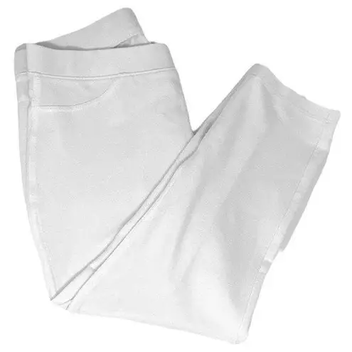 Ladies Thick WHITE Leggings Pants ~ Women's Misses Size M ~ Pockets Size M