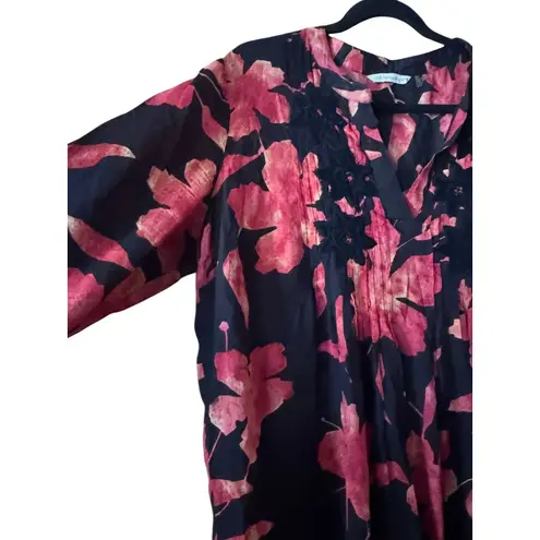 Soft Surroundings XL Dress Floral Embroidered Detail Cotton Bohemian XL