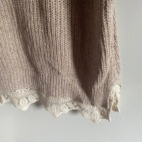 Pins and Needles Lace Trim Sweater
