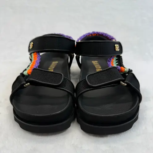 Sandro Olimpia Sandals Platform Flatform Colorful Straps Size 36