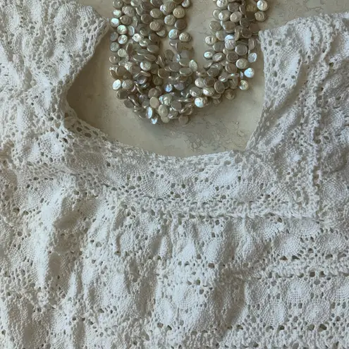 Handmade Stunning Vintage 70’s Hand Crochet Mexican Wedding Dress Never Worn, sz 2/4
