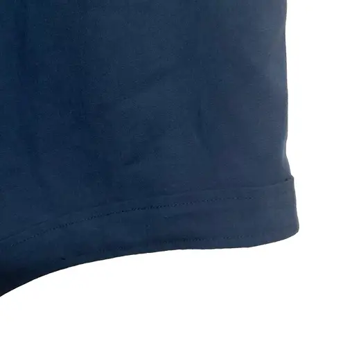 Democracy highrise elasticated waistband side pockets navy women light shorts M