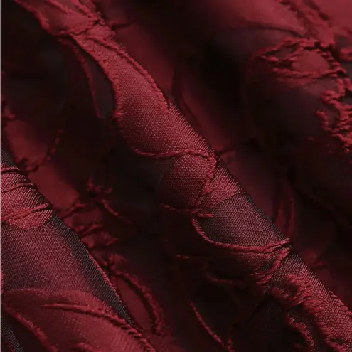 RIHOAS The Red Sweetheart Neck Jacquard Midi Dress Size L