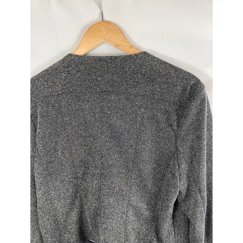 Catherine Malandrino Black Marbled Side Zip Jacket Size XXL