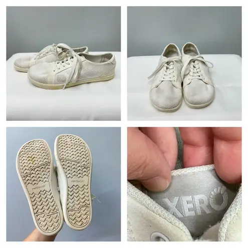 Xero Shoes Dillon zero drop foot shaped white athletic shoes women's 9.5