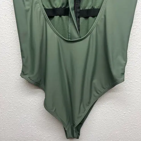 Women's One Piece Camouflage Green Bathing Suit Chic Coquette Size Small/Medium