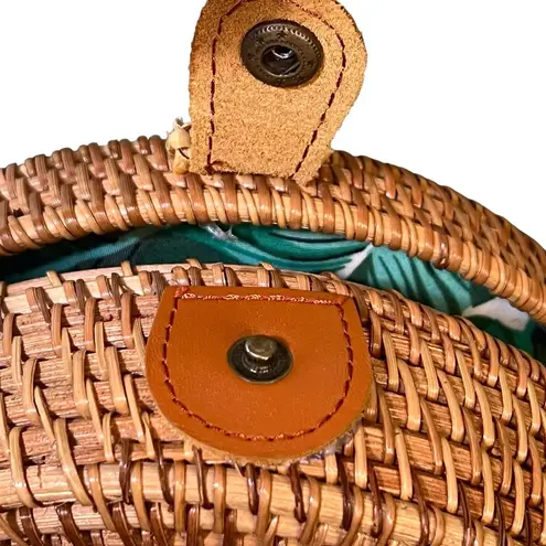 Handmade Round Crossbody Straw Wicker Woven Summer Beach Fashion Handbag Boho