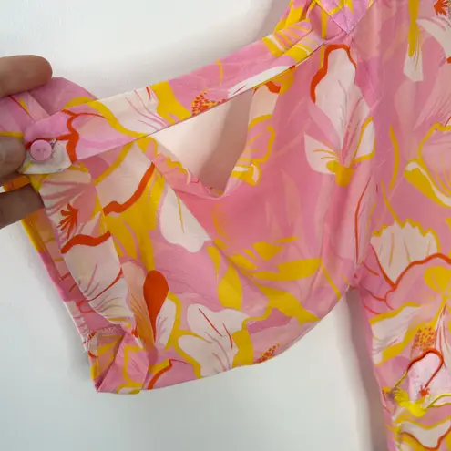 TAJ SABRINA CRIPPA Jumpsuit Womens Size XS Resortwear Luxury Vacation Beach Trip Pink