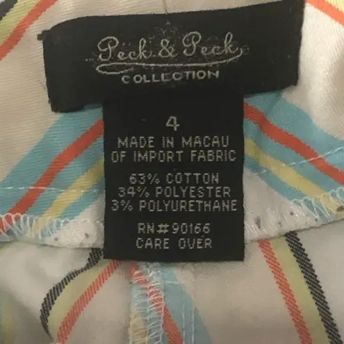 Peck & Peck Vintage Collection Womens Classic Straight Leg Jeans Stripes Size 4