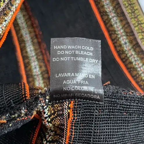 English Rose New Frayed Fringe Embroidered Striped Bandage Mini Skirt