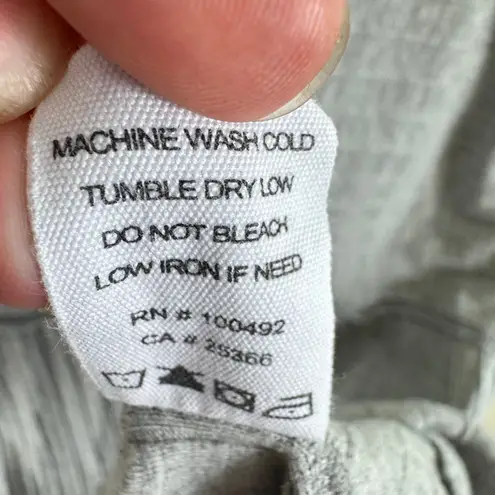 Neon Buddha Gray 100% Cotton Pullover Sleeveless Knee Length Knit Shift Dress L Size L