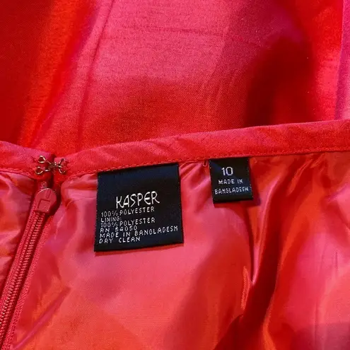 Kasper silky red pencil skirt