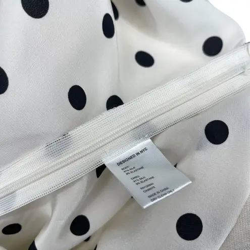 Intermix Polka Dot Silk Ruffle Blouse Size 4