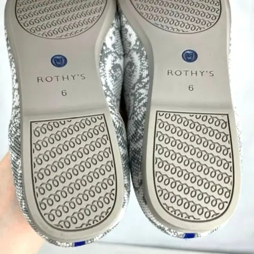 Rothy's The Loafer Ivory Grey Snake New Years Snakeskin Limited Edition Flats 6