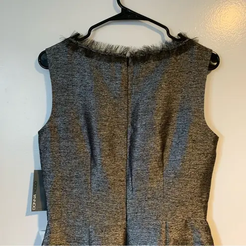 Donna Ricco NWT Silver Fringe Sleeveless Sheath Dress Size 8