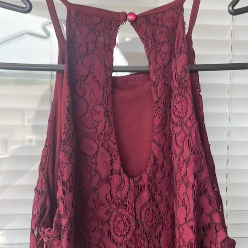 Altar'd State Altar’d State Burgundy Lace Dress