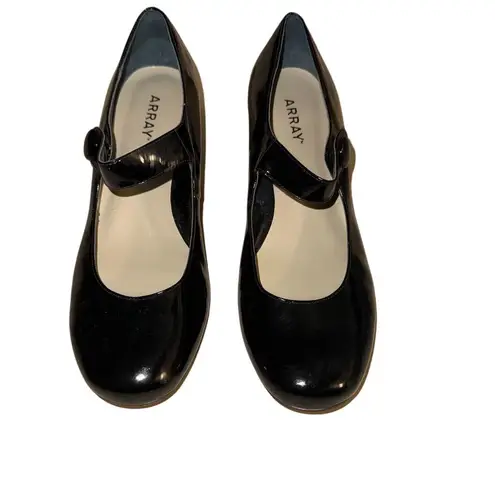 Array Women's Black Mary Jane Block Heel Pumps Size 8.5N