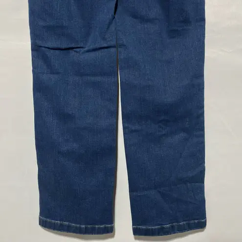 Denim & Co New Adaptive Wheelchair Fit Soft Denim Front Seam Slit Jeans Size 10