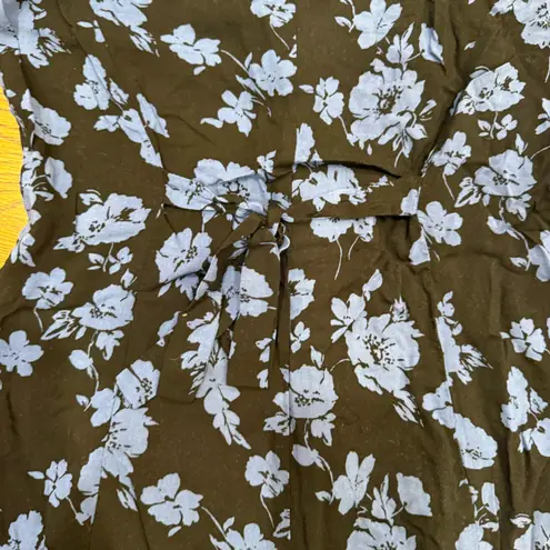 Forever 21 Vintage Floral Playsuit Romper Blue