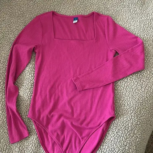 Old Navy Women’s Pink Long Sleeve Bodysuit