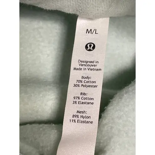 Lululemon Scuba Women's Mint Green Oversized Half