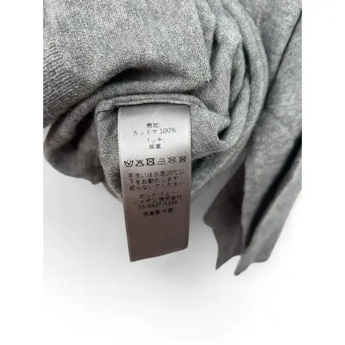 Zadig & Voltaire zadig voltaire XS Pure Cashmere Sweater Knit Metallic Silver Star Elbows Knit