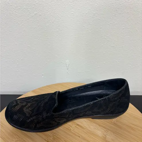 Dansko Olivia Womens EU 39 US 8.5-9 Black Bronze Snake Skin Flats Comfort Shoes