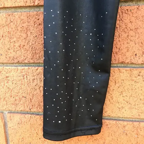 MILK Black Studded Crop Leggings Faux Leather XS
