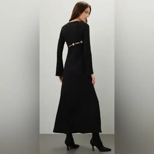 As is RTR Simon MillerSimm Dress Black/Silver Long Sleeve Cut Out sz Xs xSmall Black