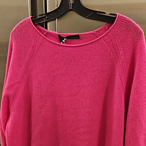 360 Cashmere 💕💕 Jessa Boatneck Cardigan ~ Dark Pink 100% Cashmere Large L NWT