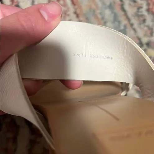 Dolce Vita White and Tan Sandals Size 7.5