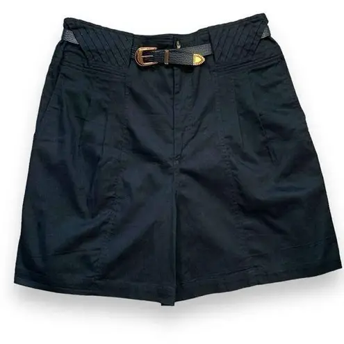 Vintage Jennifer Women Shorts Tailored High Waisted Black Pleated Deadstock Plus Size 20W