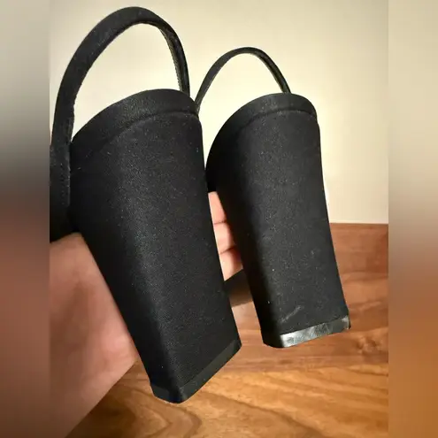 Max Mara Elegant Black Strappy Heels size 39 1/2