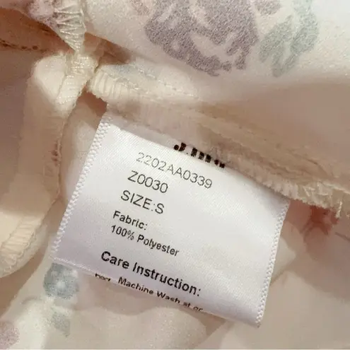 J.ING Jing Ivory Floral Print Surplice V