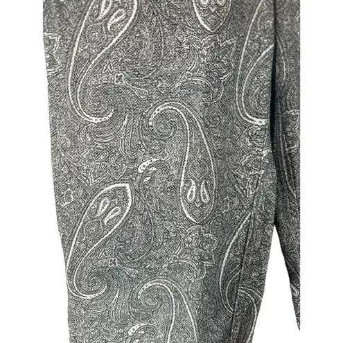 Kate Hill Gray Abstract Paisley Cotton Blend Dress Pants Women Sz 6