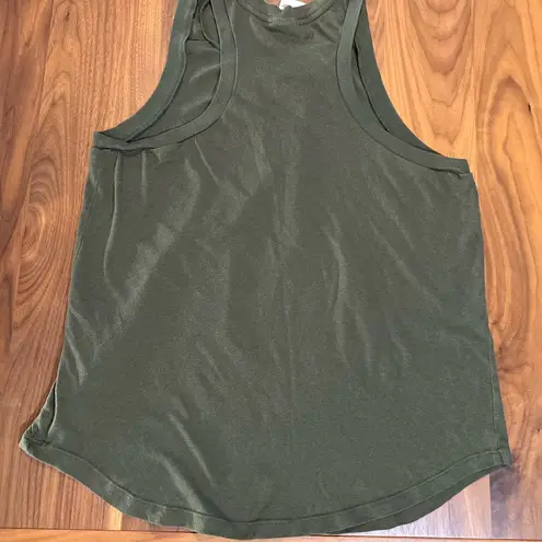 Victoria's Secret Pink Gym and Tonic Olive Green Tank Top Shirt Size Medium