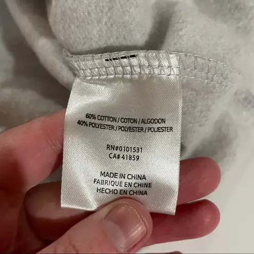 Coca Cola Gray & Red Long Sleeve Raw Hem Cropped Pullover Sweater Size M Size M