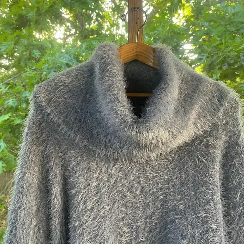 Coco + Carmen Women's Blue/Grey Cowl Neck Eyelash Sweater Size XXL. NEW