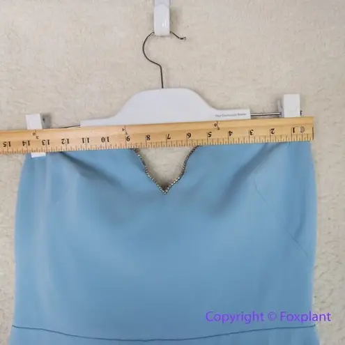 Monique Lhuillier ML Strapless Sweetheart Dress blue, size 4