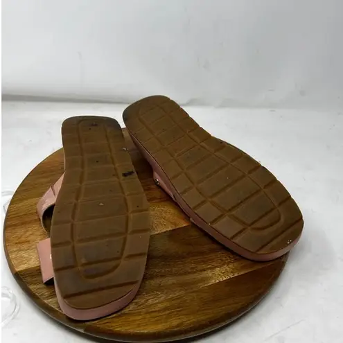 UGG  Pink Patent Leather Criss Cross Platform Slide Sandals Size 10 Casual‎