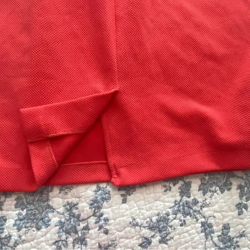 Karin Stevens Salmon Tangerine Belted Exposed Zipper Sleeveless Dress Size 10