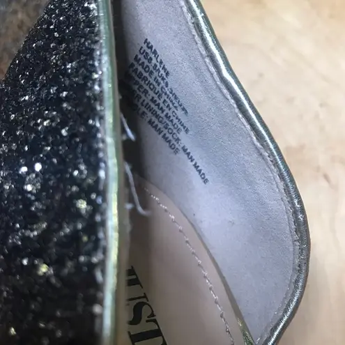 JustFab Women’s Pointed Toe Stiletto Gold and Black Ombré Sparkle Heel Size 8.5 - Image 7