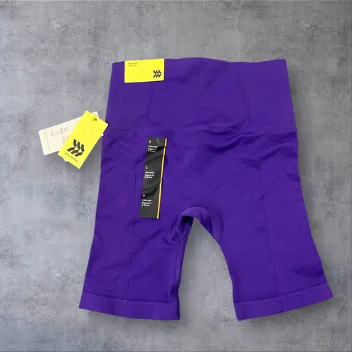 All In Motion NEW Shorts Tank Top Set Women S Purple Ribbed High Waisted Crop