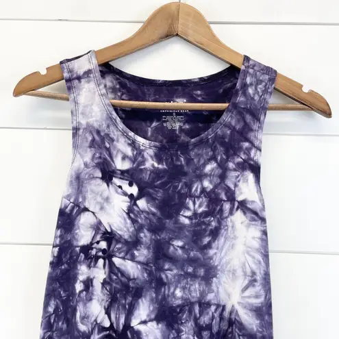 NEW Suzzi Womens S Tank Top Bohemian Tie Dye Purple White Fringe Summer